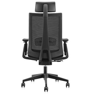 奈高电脑椅经理办公人体工学老板椅家用多功能3D升降扶手时尚黑色网布转椅-3