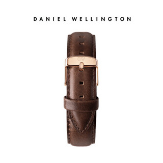 丹尼尔惠灵顿（DanielWellington）DW原装表带19mm皮带金色针扣男款DW00200086（适用于38mm表盘系列）