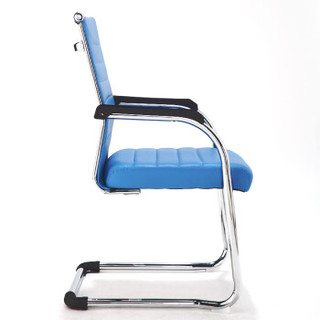奈高办公家具电脑椅会议椅职员椅皮会客椅质弓形椅蓝色