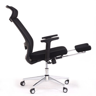 奈高电脑椅办公椅午休椅职员椅可躺带搁脚休闲椅电竞椅人体工学椅黑框黑网