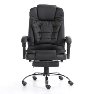 中伟电竞椅午休椅办公椅子老板椅职员椅可躺升降座椅人体工学椅-黑色