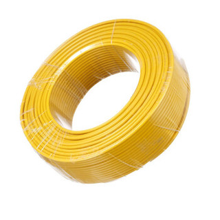 金山（JINSHAN)国标单芯塑铜线 硬线 电线 电缆 BV2.5平方 黄100M/盘