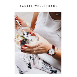 Daniel Wellington DanielWellington）DW表带12mm皮带玫瑰金针扣女款DW00200184（适用于28mm表盘系列）