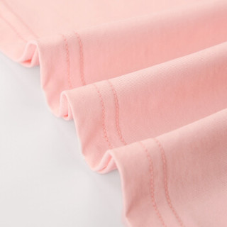 南极人（Nanjiren）T恤女时尚印花休闲上衣宽松套头简约短袖夏季 粉色 M