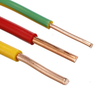 金山（JINSHAN)国标单芯塑铜线 硬线 电线 电缆 BV4平方 黄100M/盘