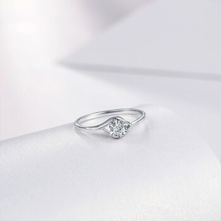 周六福 钻戒女相遇订婚结婚钻石戒指KGDB021089 约10分 14号 母亲节礼物