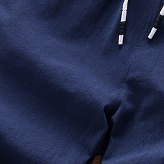 俞兆林（YUZHAOLIN）休闲短裤 男士时尚潮流简约纯色五分短裤YF555深蓝色L