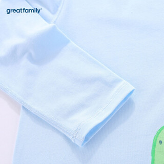 歌瑞家（greatfamily）婴儿衣服男童秋衣新款长袖上衣儿童家居服 蓝色110