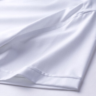 骆驼（CAMEL）男装  男青纯色衬衫休闲舒适商务型男短袖衫 X8E376035 白色40