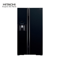 日立（HITACHI）原装进口598L对开门大容量自动制冰冰吧碎冰水吧无霜电冰箱R-SBS2100C水晶黑色