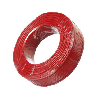 金山（JINSHAN)国标阻燃单芯多股塑铜软线 电线 电缆ZR-BVR0.75平方 红200米/盘