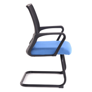 奈高电脑椅办公椅职员椅家用弓形椅人体工学椅黑框蓝面