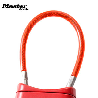 玛斯特(Master Lock)密码锁TSA旅行箱包健身房钢缆挂锁4688MCND 红色 定制-免费激光刻字
