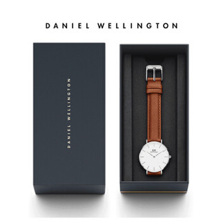 Daniel Wellington DanielWellington）DW表带14mm皮带银色针扣女款DW00200148（适用于32mm表盘系列）