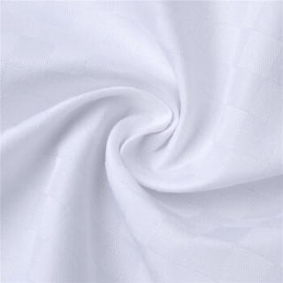 鳄鱼恤（CROCODILE）衬衫 男士商务休闲大码格子短袖衬衫 D08 白色 4XL/43
