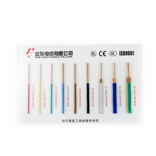 远东电缆（FAR EAST CABLE）电线电缆ZC-BVR4平方家装空调热水器用铜芯阻燃电线单芯多股软线 红色 100米