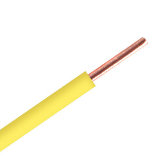 远东电缆（FAR EAST CABLE）电线电缆 BV1平方国标家装照明铜芯电线单芯单股硬线 100米 黄色零线