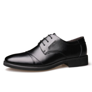 商品dahongying 大红鹰 皮鞋男青年商务休闲正装时尚系带圆头二层牛皮