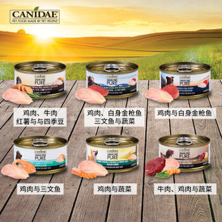 美国进口 卡比 Canidae 宠物罐头 狗粮 天然无谷 鸡肉与蔬菜 狗罐头 70g