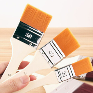 贝碧欧（Pebeo）尼龙毛排笔画笔刷 法国品牌丙烯油画水彩水粉画笔 黄色3支装 950550C