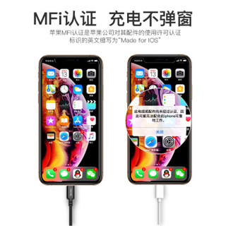 泰维斯(TGVI'S) MFI认证 苹果数据线手机充电线Xs Max/XR/X/8/7快充充电器线USB支持iphone5/6s/7Plus红1.2米