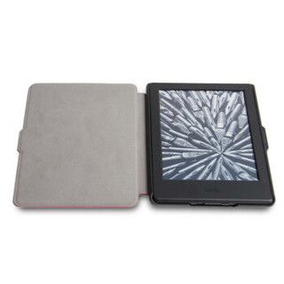 毕亚兹 Kindle保护套 558入门版/咪咕版 亚马逊paperwhite电纸书阅读器休眠皮套 保护后外壳 布艺 PB63-灰色