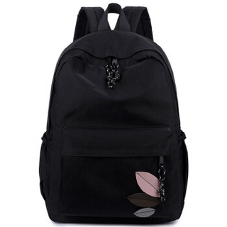 XIASUAR 香炫儿 中小学生书包大容量女双肩包休闲旅行背包 7092黑色