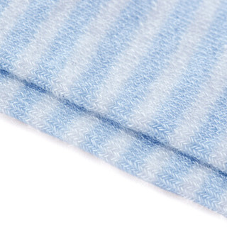全棉时代 男款平纹防滑袜 7.5cm（建议0-3个月）白色+天蓝条+蔚蓝 3双装