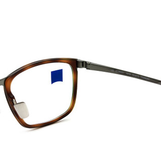 蔡司眼镜（Zeiss Eyewear）男女款 全框玳瑁色镜框枪色镜腿眼镜框眼镜架 ZS-85001-F019 55MM