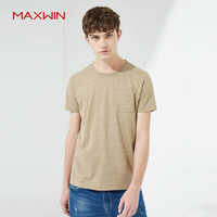 再降价：MAXWIN 马威 男士口袋短袖T恤