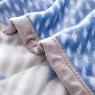 雅鹿·自由自在 毛毯加厚法兰绒毯子 午睡空调毯珊瑚绒毛巾被盖毯冬季床上床单 180*200cm 永恒