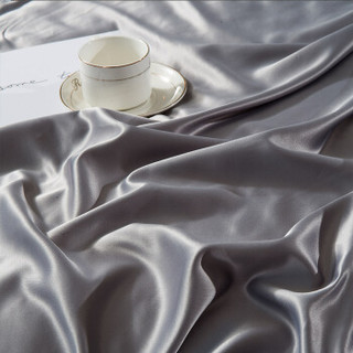 曼克顿 套件 欧式绣花水洗真丝全棉四件套 纯棉被套床单 印象灰 1.5/1.8米床 200*230cm