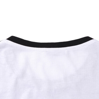VERSACE COLLECTION 范思哲 奢侈品 男士黑配白色棉质圆领长袖T恤衫 V800857 VJ00535 V2005 XL码