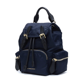 BURBERRY 博柏利 女士The Rucksack -系列墨蓝色混纺小号斜背式军旅背包 40759731