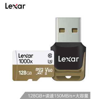 雷克沙（Lexar）128GB 读150MB/s 写90MB/s TF卡 Micro SDXC UHS-II U3 V60 高速存储卡（1000x MLC颗粒）