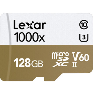 雷克沙（Lexar）128GB 读150MB/s 写90MB/s TF卡 Micro SDXC UHS-II U3 V60 高速存储卡（1000x MLC颗粒）