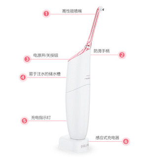 飞利浦(PHILIPS) 电动牙刷冲牙器 口腔护理套装 粉色款 HX8491/02