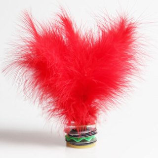 商品蜗牛小姐 火鸡全绒毽子彩色羽毛比赛毽球 牛筋底 共六种颜色 6只