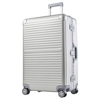 CONWOOD 康沃 行李箱 28英寸铝镁合金万向轮拉杆箱 男女铝框箱托运旅行箱 CTA001 银色