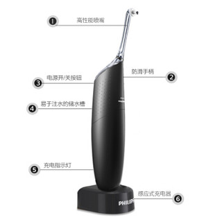 飞利浦(PHILIPS) 电动牙刷冲牙器 口腔护理套装 黑色款 HX8471/03