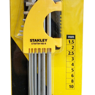 史丹利（STANLEY） 9件套公制加长内六角扳手1.5-10mm STMT94160-8-23