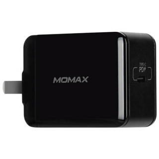 摩米士MOMAX 苹果PD充电器Type-C快充充电头折叠插头18W 适用iPhoneX/XsMax/XR/8Plus等 黑色