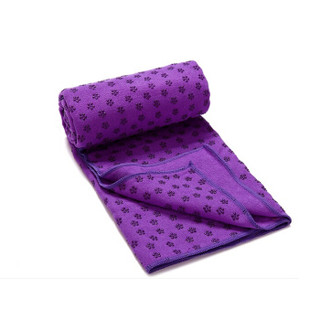 情妮娇 QINGNIJIAO 01加宽瑜伽铺巾加厚瑜伽毯防滑健身瑜珈垫毯子加长吸汗毛巾铺垫紫色