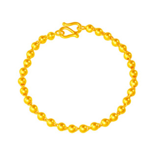 商品菜百首饰 黄金手链 足金时尚转运珠金手链 计价 约6.8克