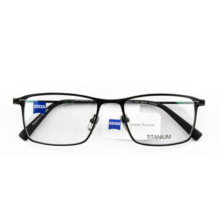 ZEISS蔡司镜架 光学近视眼镜架 男女款钛商务休闲眼镜框全框 ZS-85010-F099黑色框黑色腿53mm