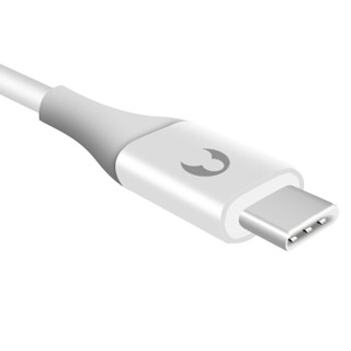 Snowkids 双头Type-C数据线 3A快充充电线USB-C公对公转接头线2米光辉白色 支持苹果MacBook华为MateBook