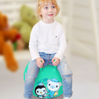 海底小纵队(OCTONAUTS) 儿童玩具球 宝宝充气皮球跳跳球羊角球45cm 绿色送脚泵H1007H3