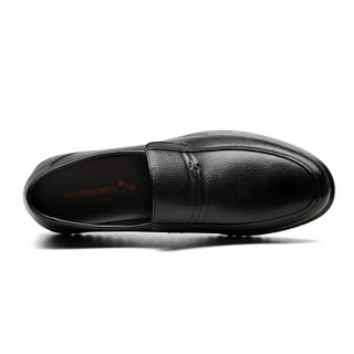 RED DRAGONFLY 红蜻蜓 商务鞋休闲套脚鞋轻便皮鞋 WEA83321/22 黑色 38