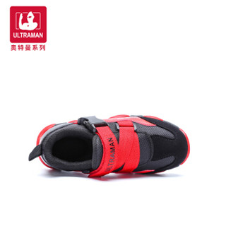 奥特曼童鞋 新款防滑男童运动鞋 A10131 黑红 37码