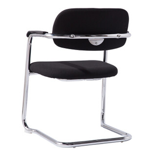 中伟电脑椅办公椅会议椅弓形椅职员椅-黑色